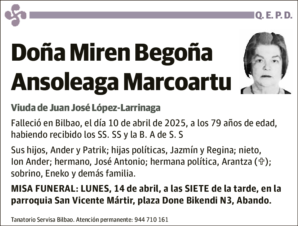 Miren Begoña Ansoleaga Marcoartu
