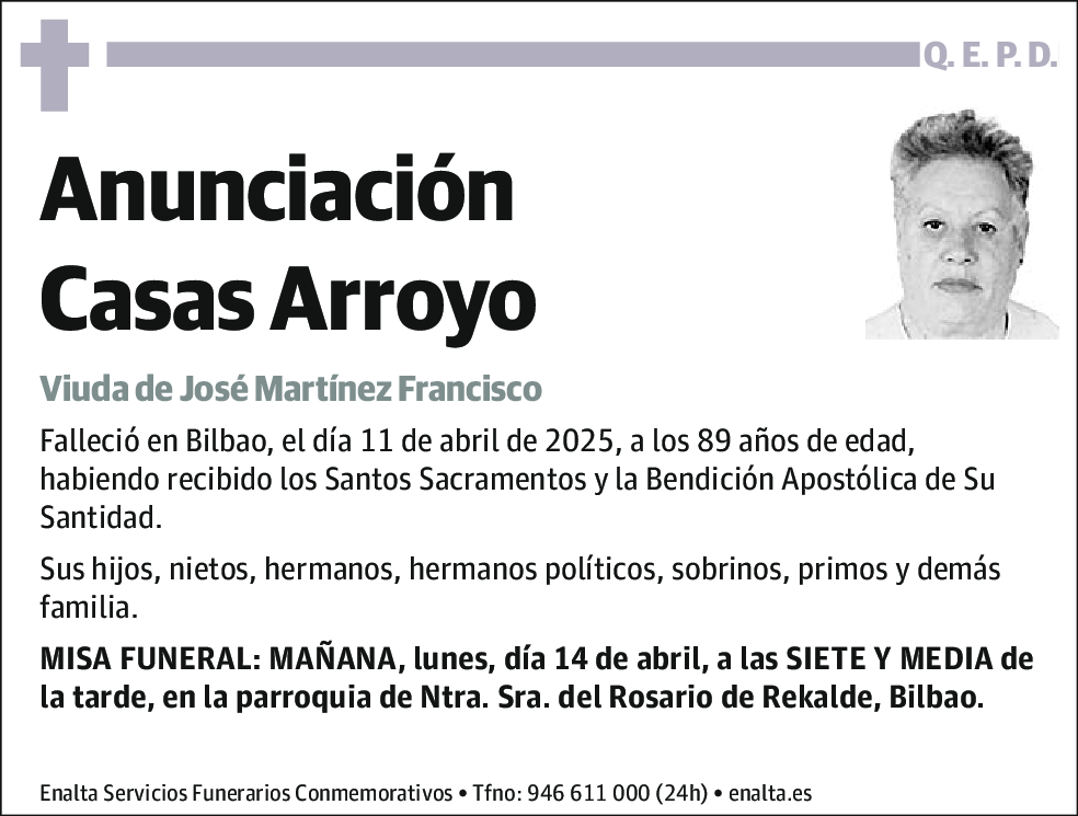 Anunciación Casas Arroyo