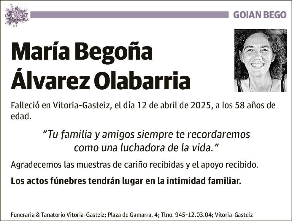 María Begoña Álvarez Olabarria