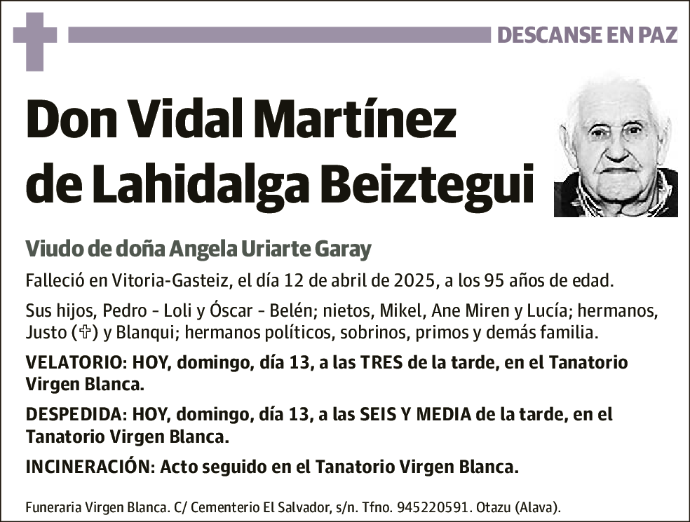 Vidal Martínez de la Hidalga Beiztegui