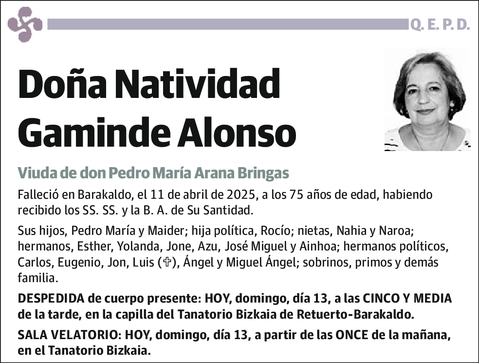 Natividad Gaminde Alonso