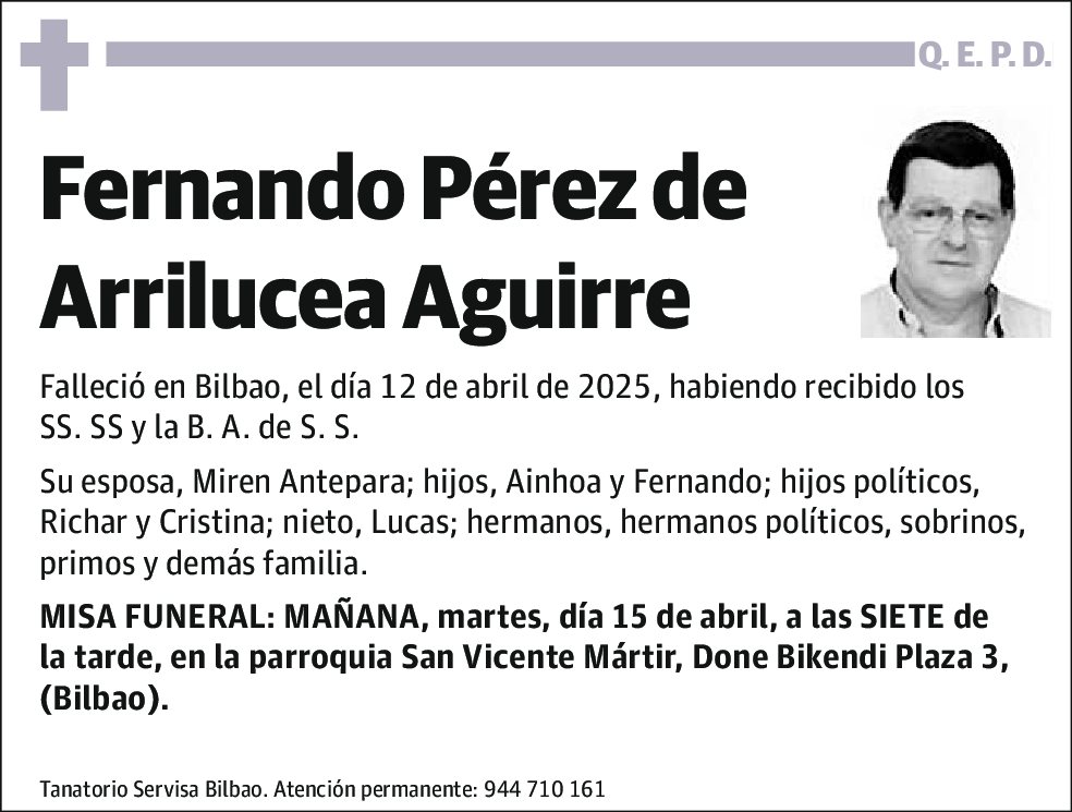 Fernando Pérez de Arrilucea Aguirre