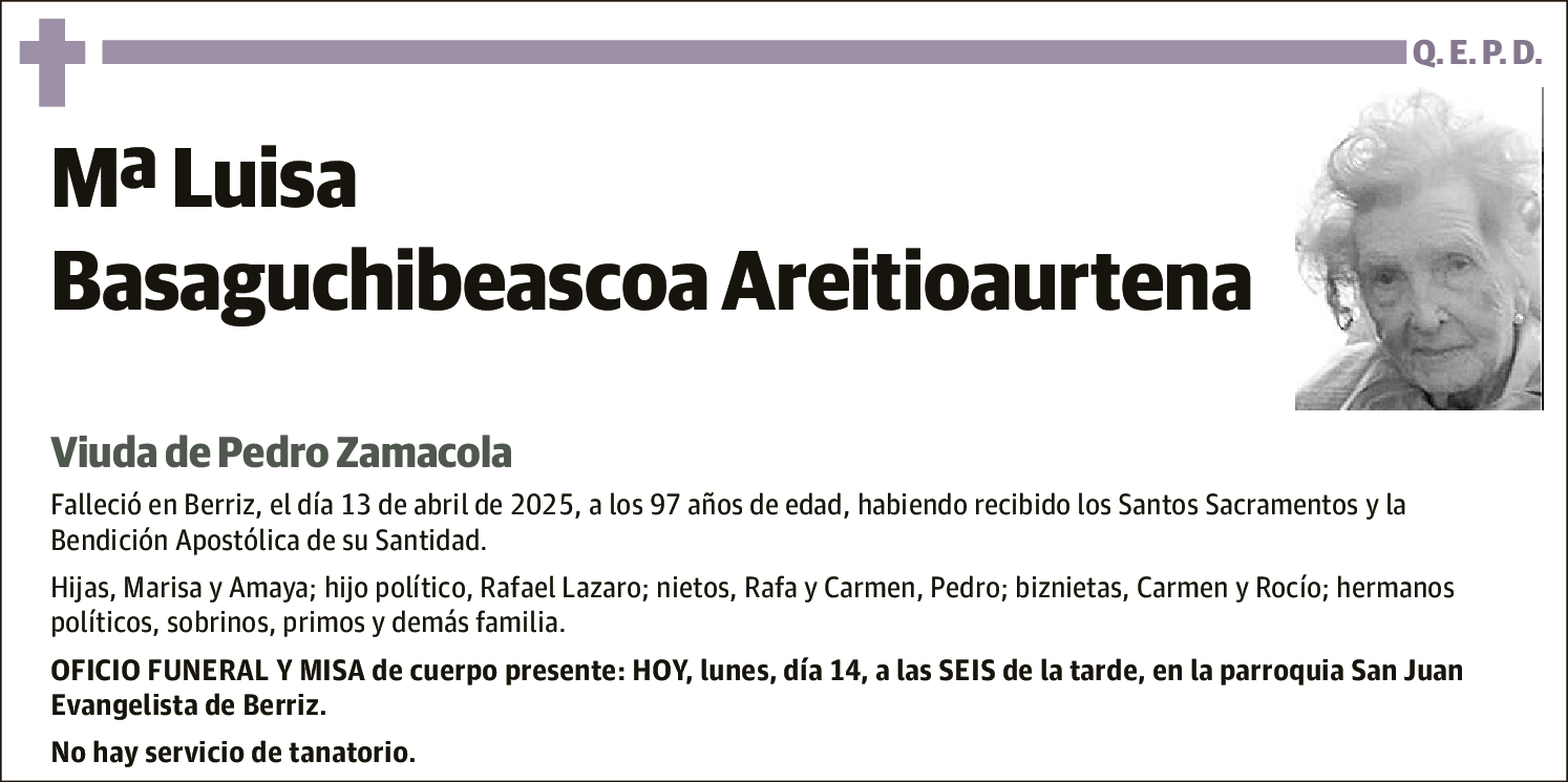 María Luisa Basaguchibeascoa Areitioaurtena