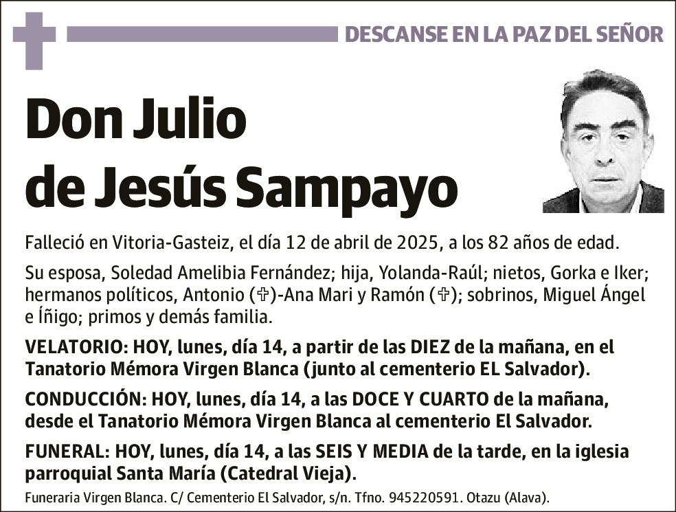 Julio De Jesús Sampayo
