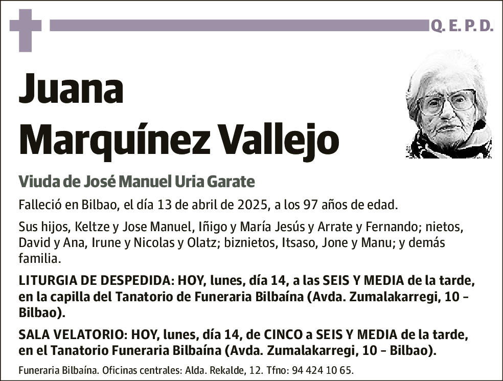 Juana Marquínez Vallejo