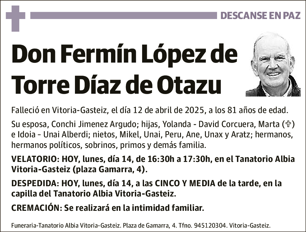 Fermin López de Torre Díaz de Otazu