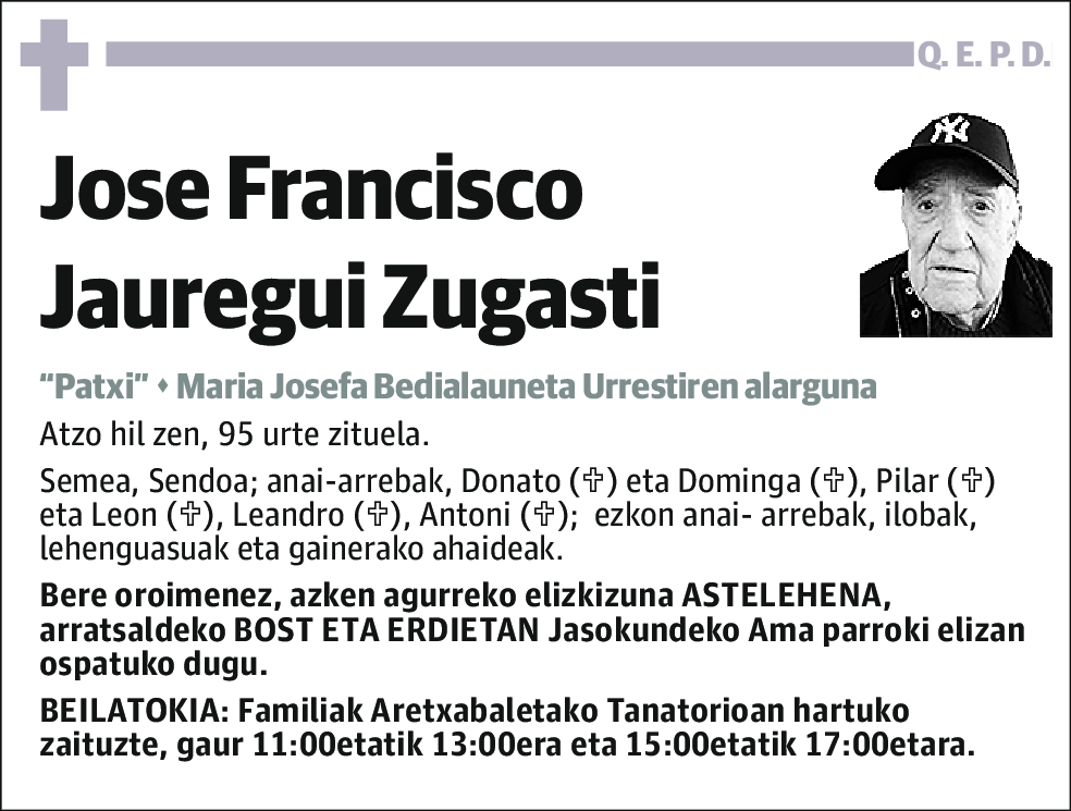 Jose Francisco Jauregui Zugasti