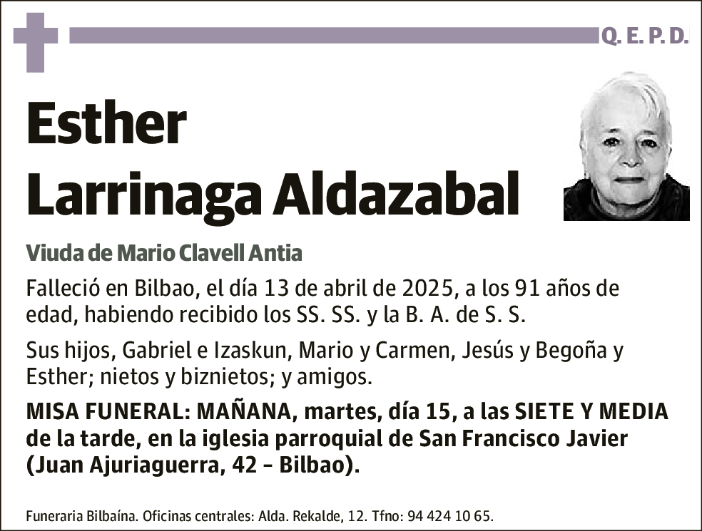 Esther Larrinaga Aldazabal
