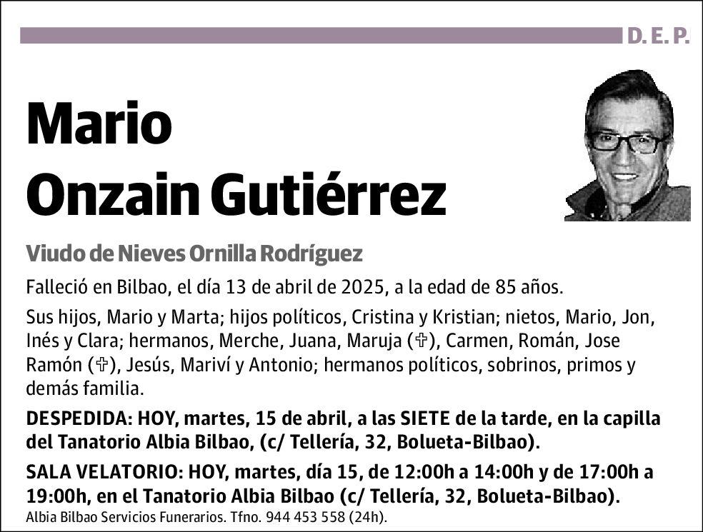 Mario Onzain Gutiérrez