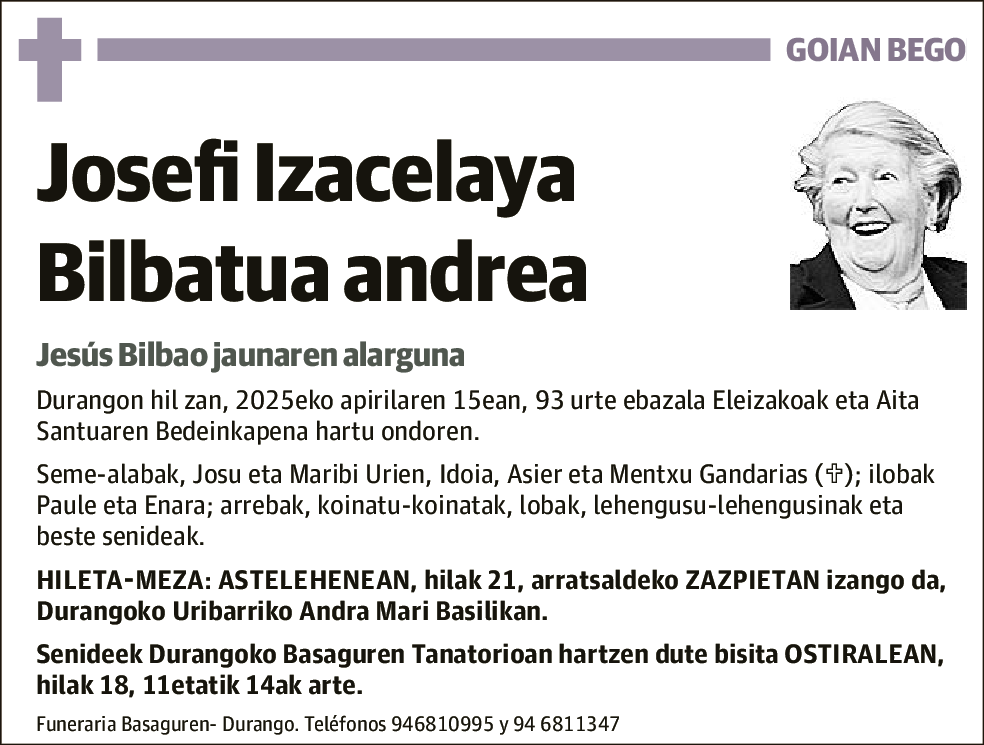 Josefi Izacelaya Bilbatua