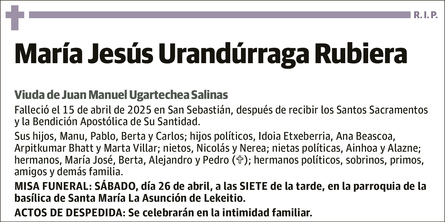 María Jesús Urandúrraga Rubiera