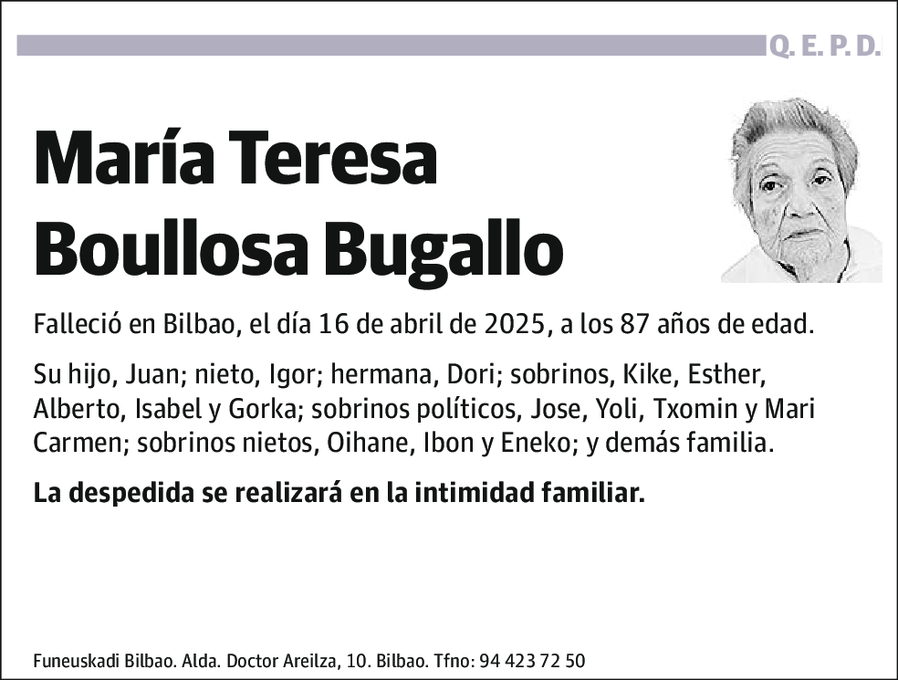 María Teresa Boullosa Bugallo