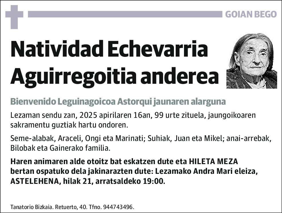 Natividad Echevarria Aguirregoitia