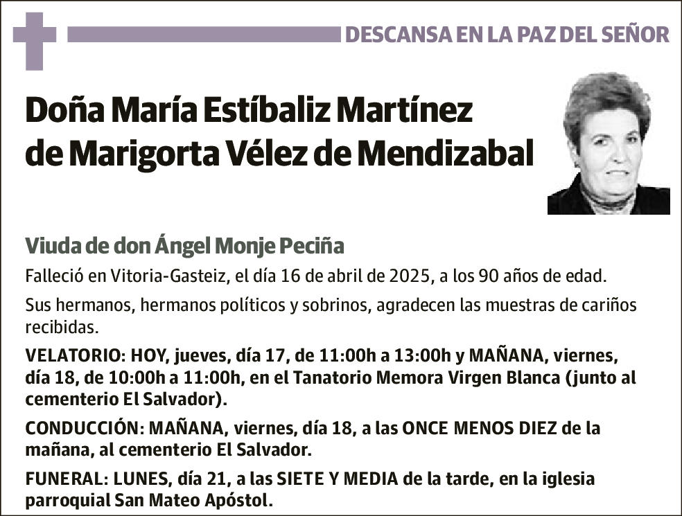 María Estíbaliz Martínez de Marigorta Vélez de Mendizabal