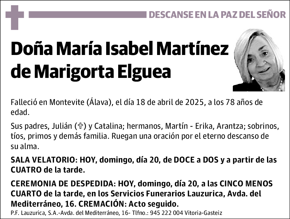 María Isabel Martínez de Marigorta Elguea