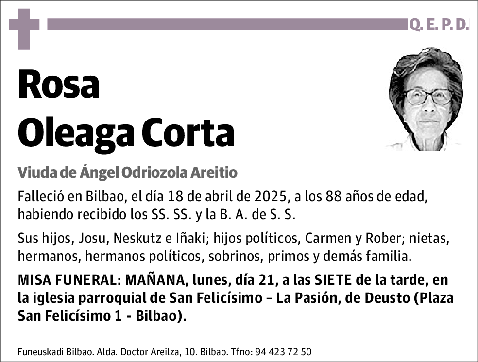 Rosa Oleaga Corta