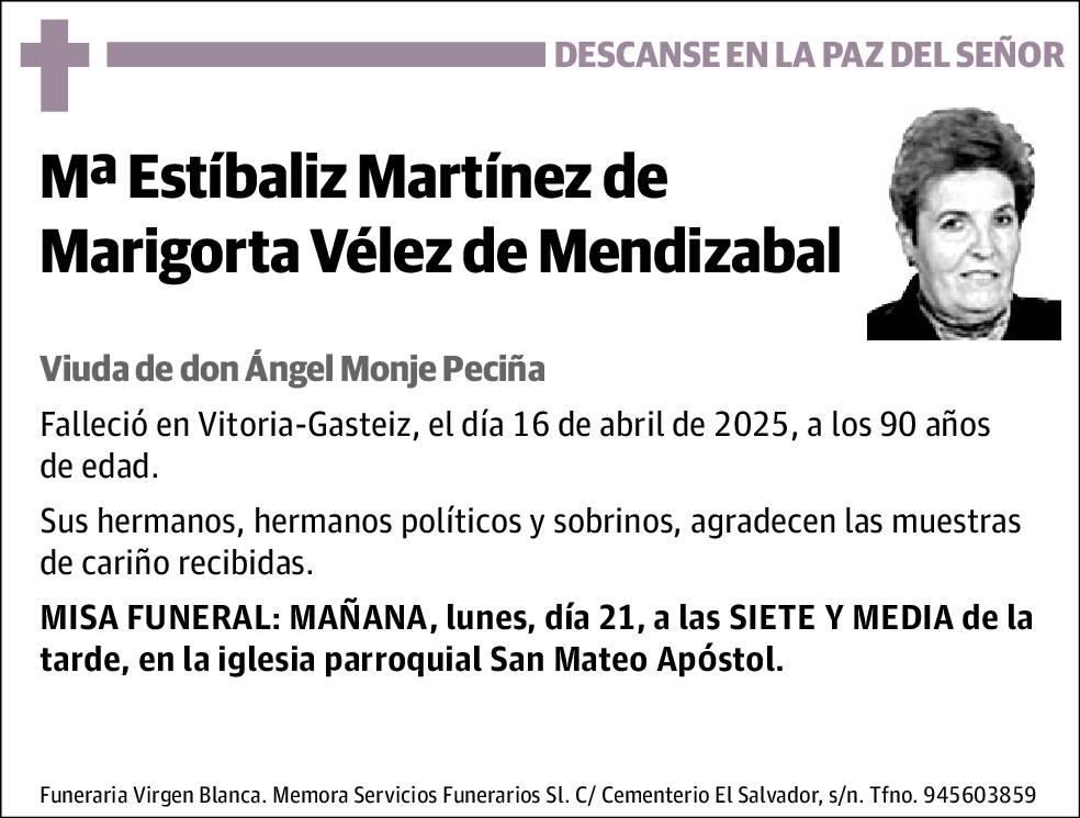 Mª Estíbaliz Martínez de Marigorta Vélez de Mendizabal