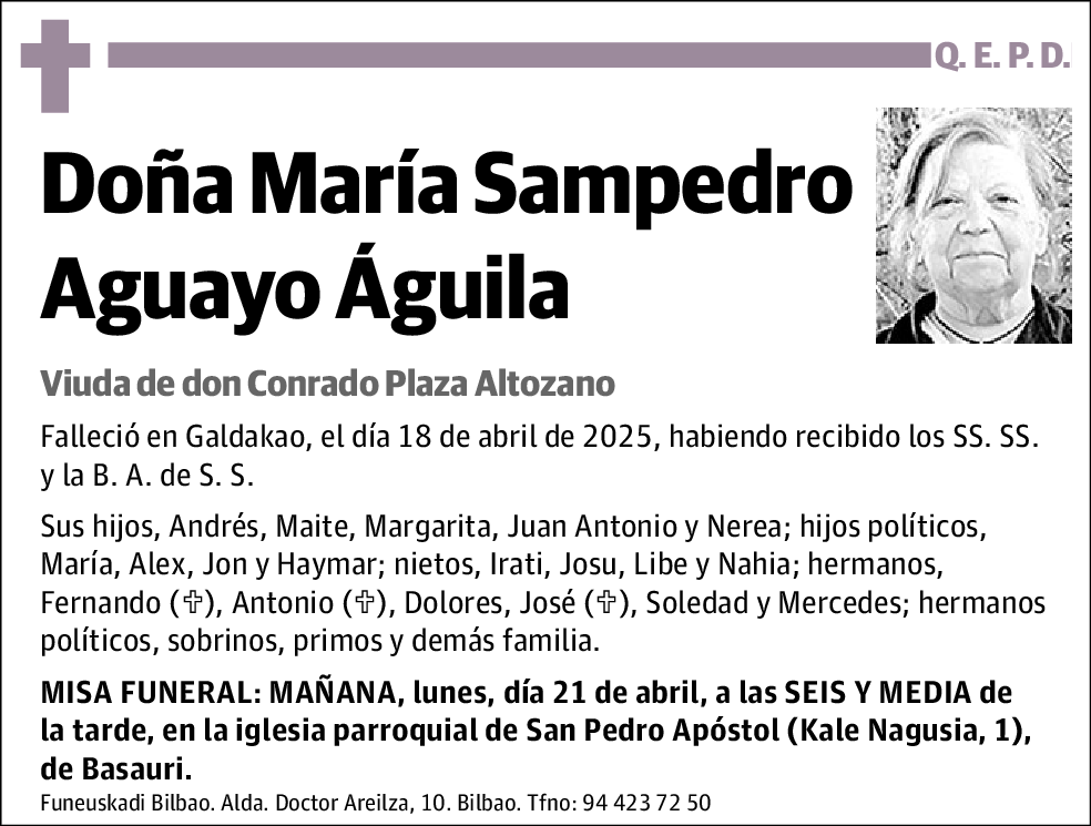Maria Sampedro Aguayo Aguila