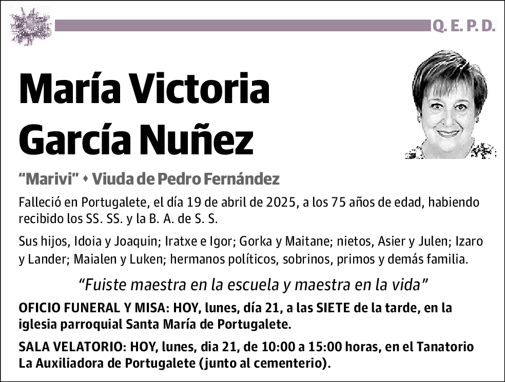 María Victoria García Nuñez