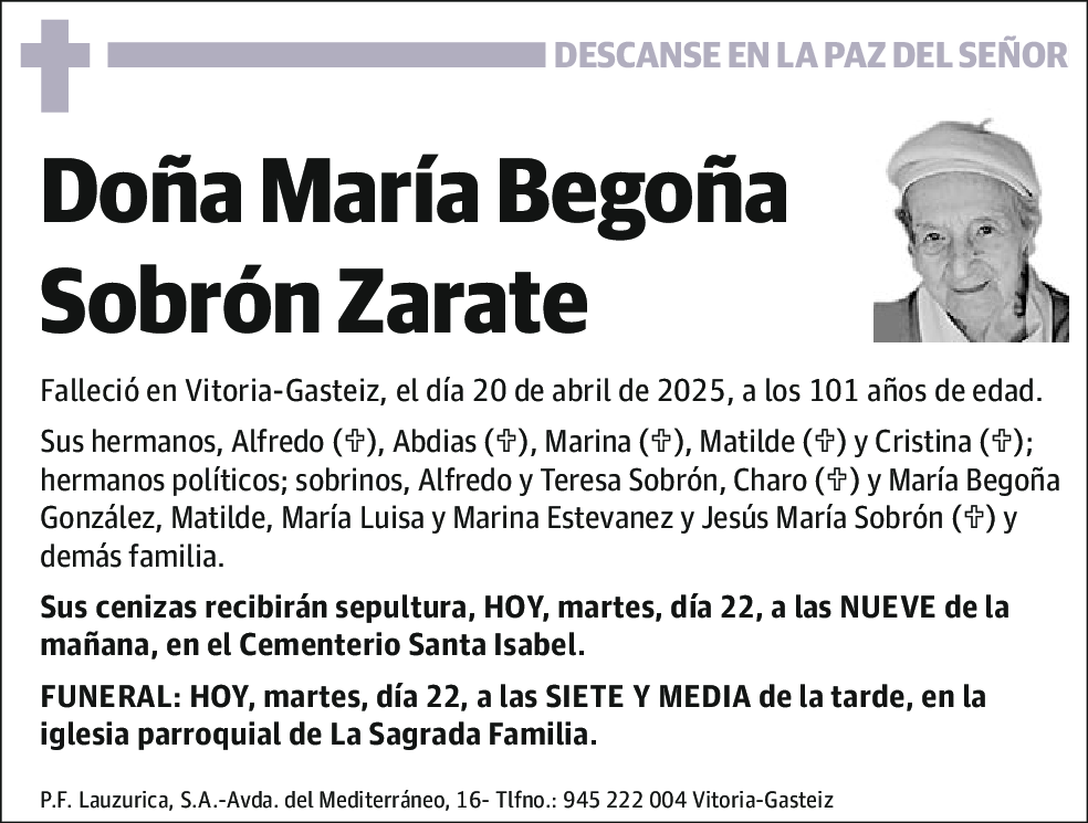 María Begoña Sobrón Zarate