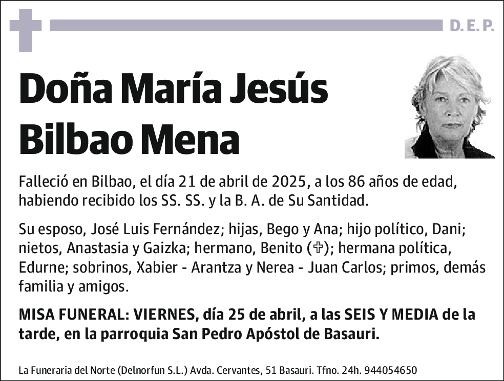 María Jesús Bilbao Mena