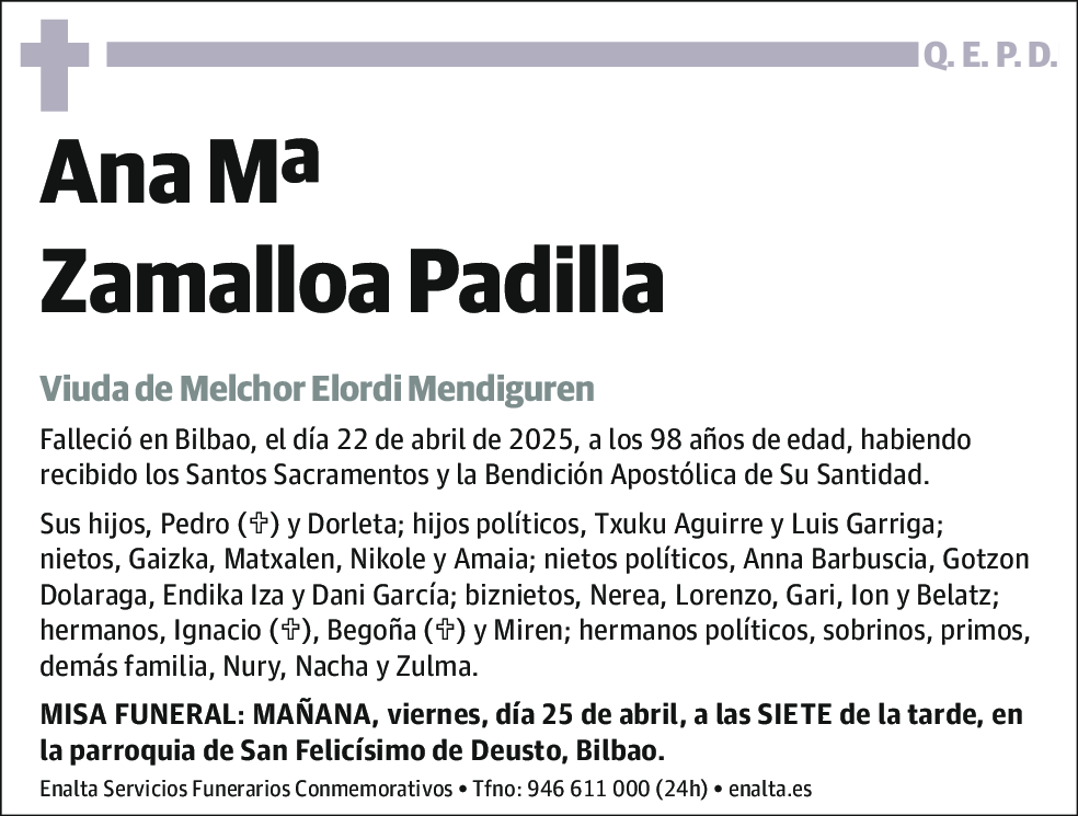 Ana María Zamalloa Padilla
