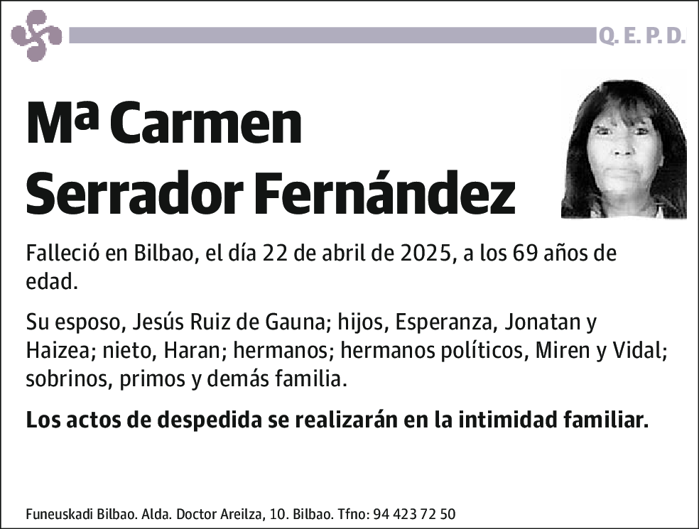 María del Carmen Serrador Fernández