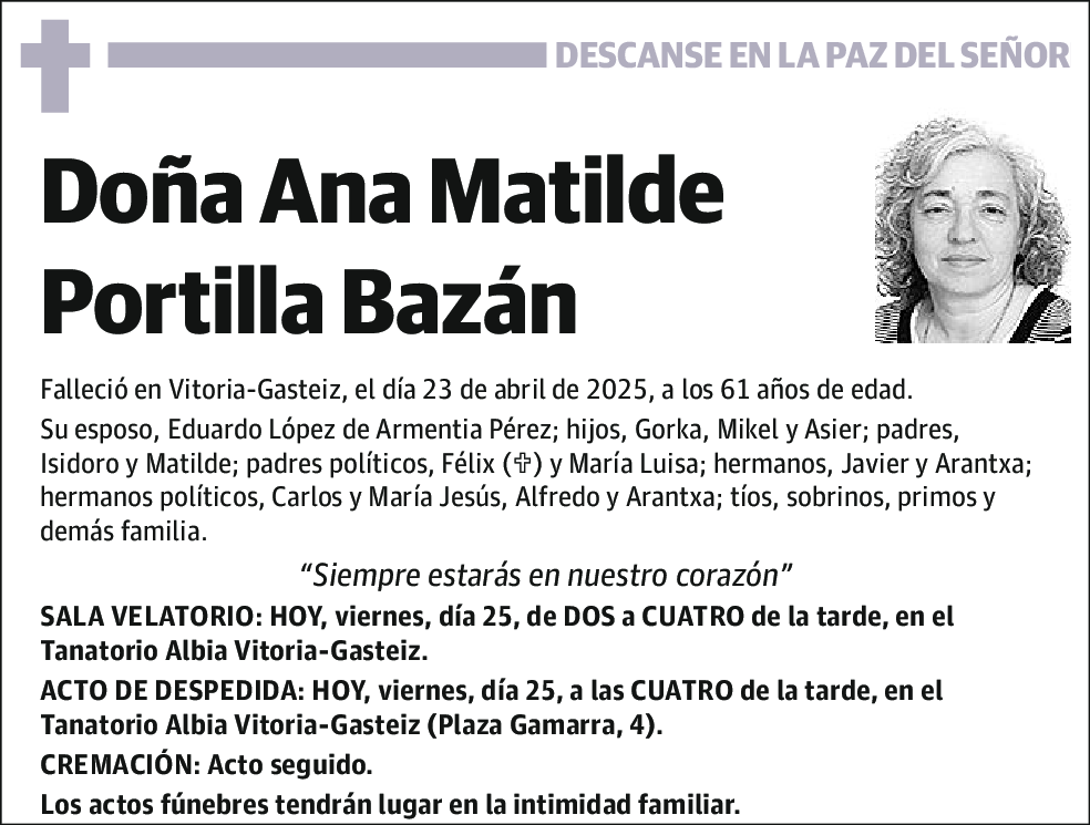 Ana Matilde Portilla Bazán