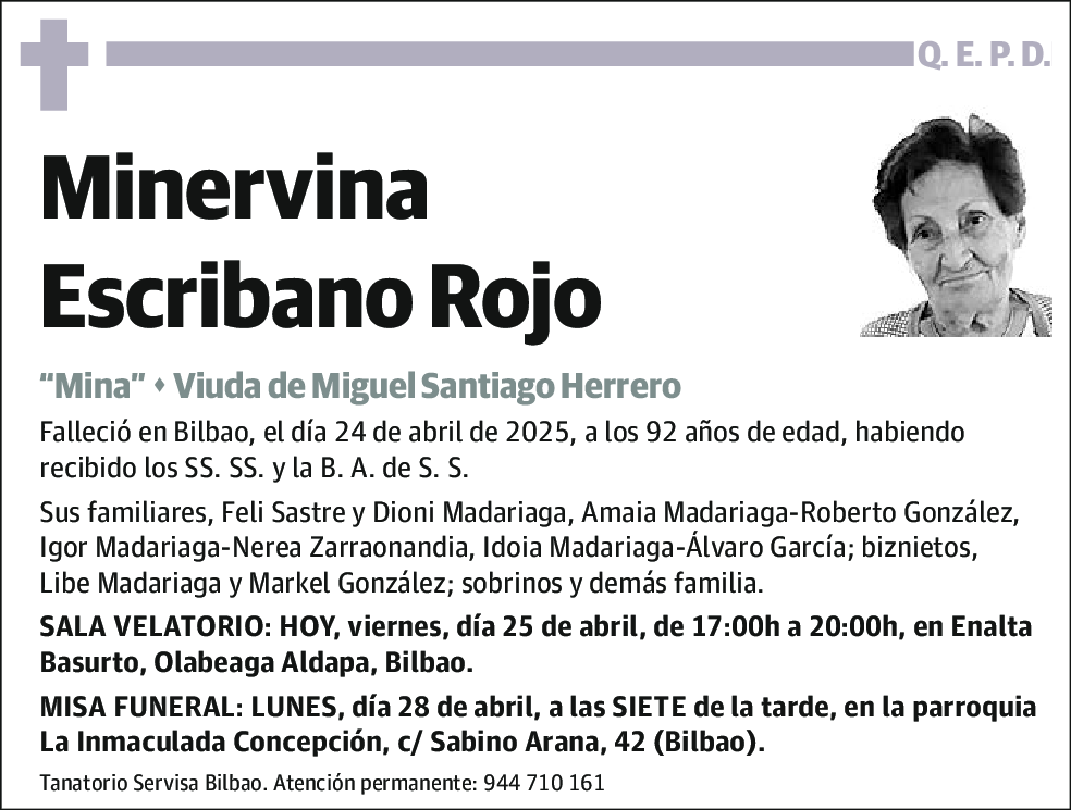 Minervina Escribano Rojo