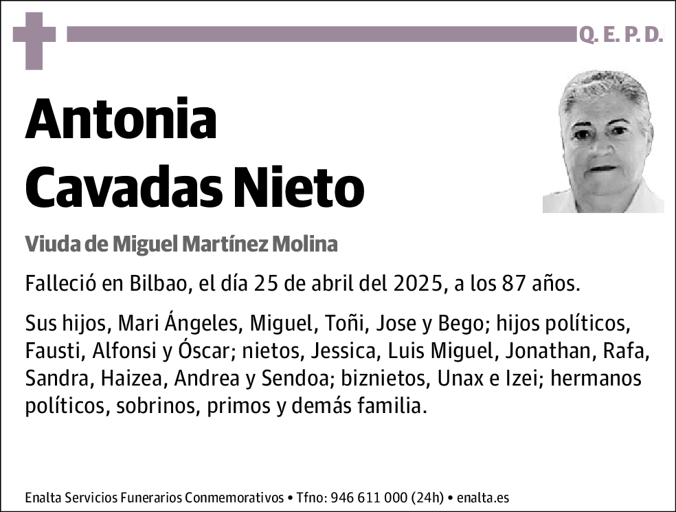 Antonia Cavadas Nieto