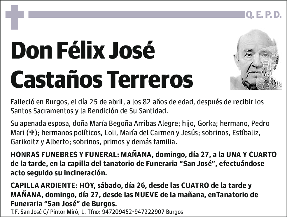 Felix Jose Castaños Terreros