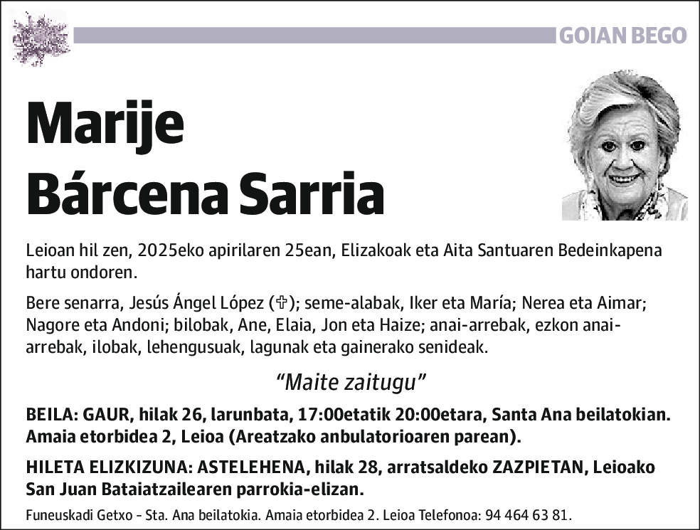 Marije Barcena Sarria