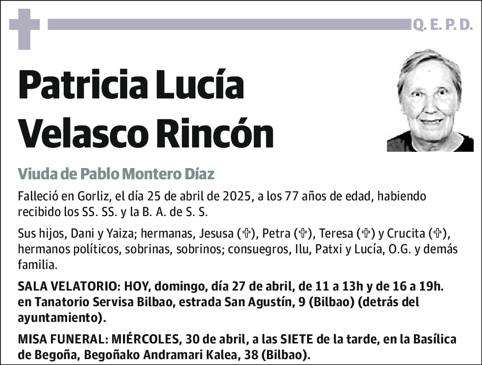 Patricia Lucía Velasco Rincón