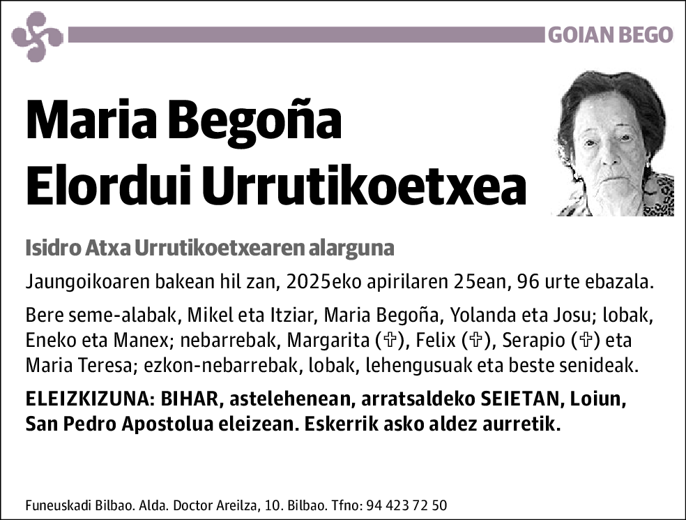 María Begoña Elordui Urrutikoetxea
