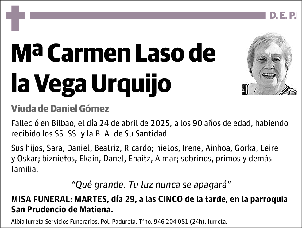 María Carmen Laso de La Vega Urquijo