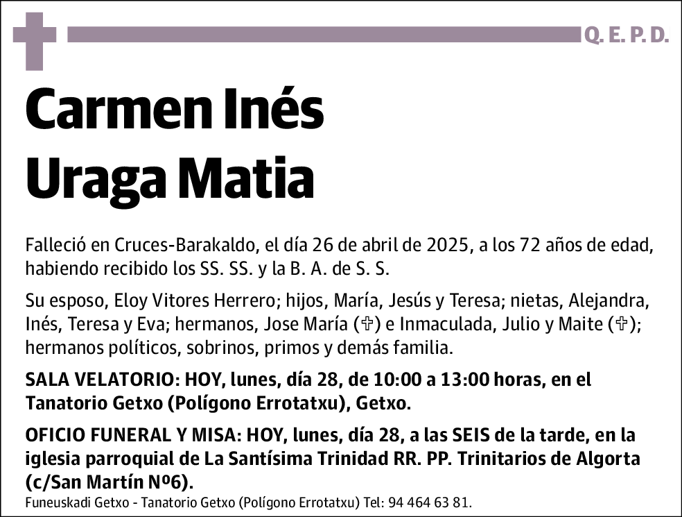 Carmen Inés Uraga Matia