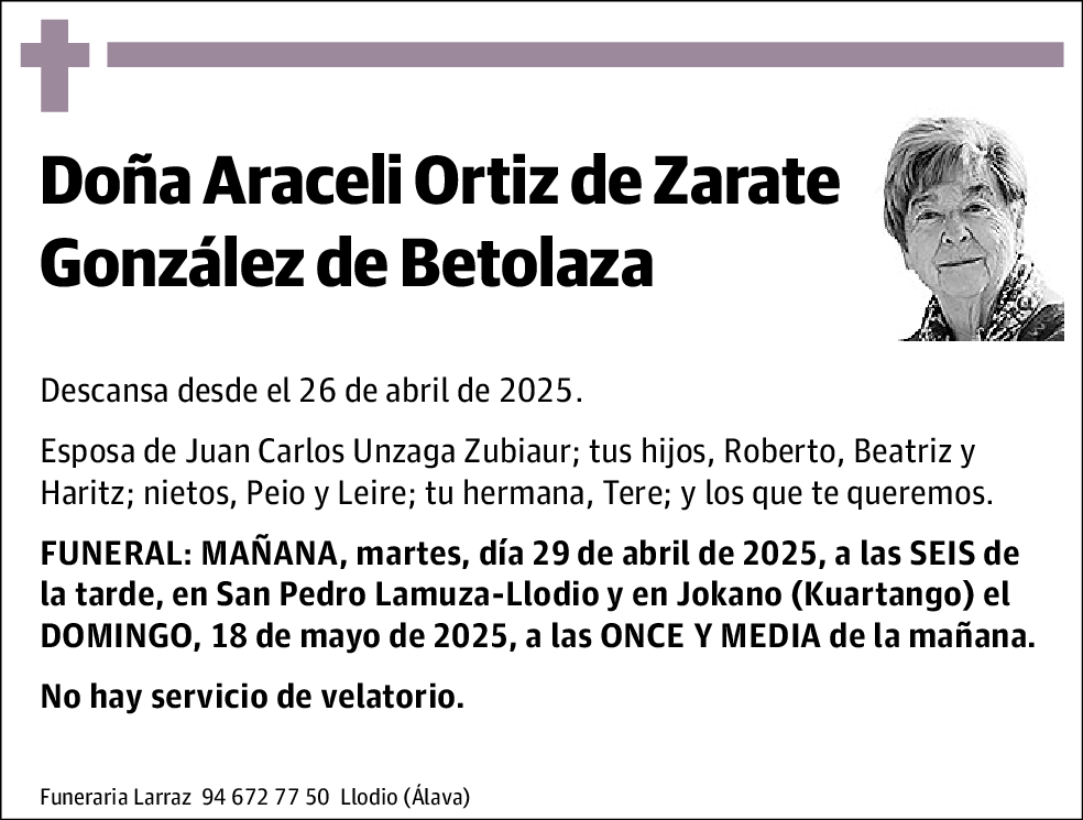Araceli Ortiz de Zarate González de Betolaza