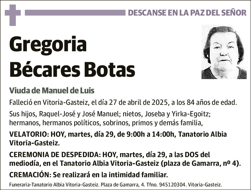 Gregoria Bécares Botas