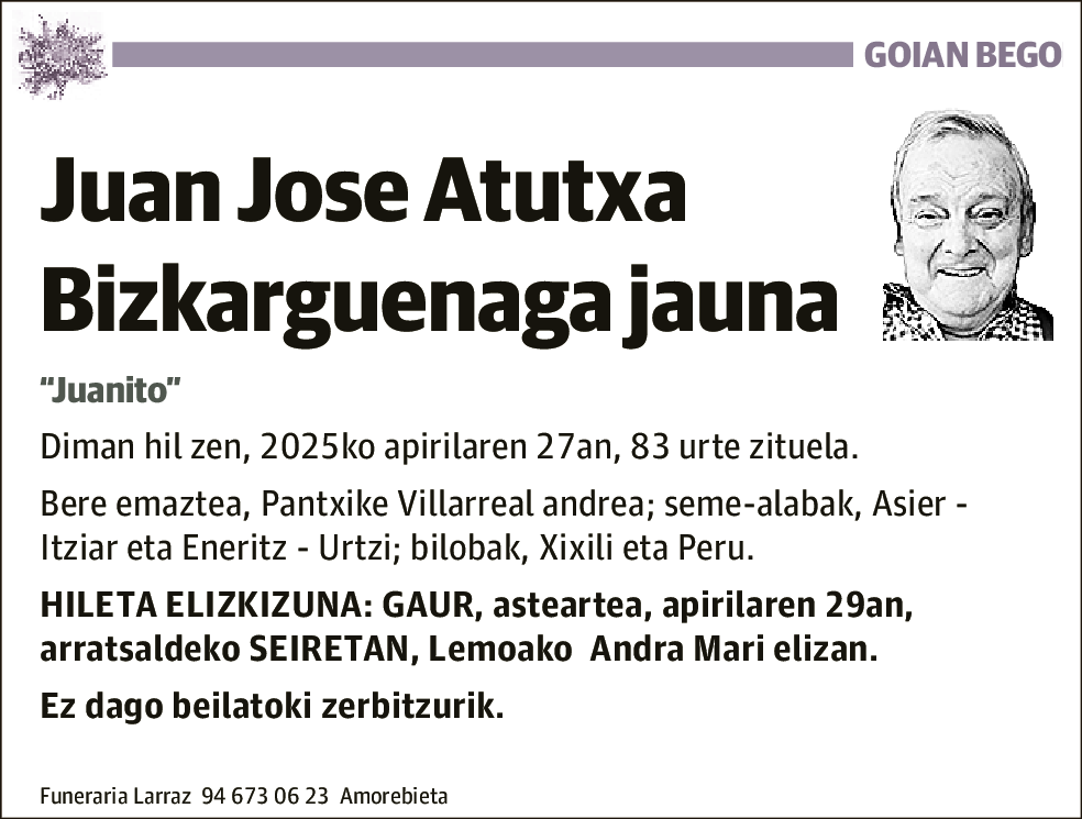 Juan Jose Atutxa Bizkarguenaga