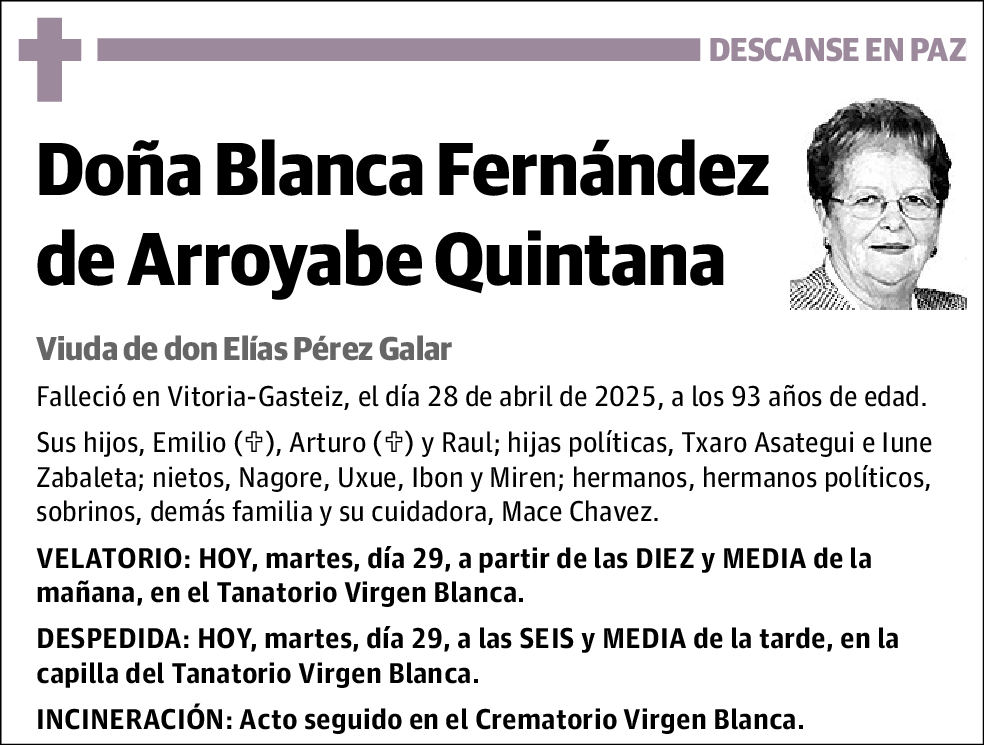 Blanca Fernández de Arroyabe Quintana