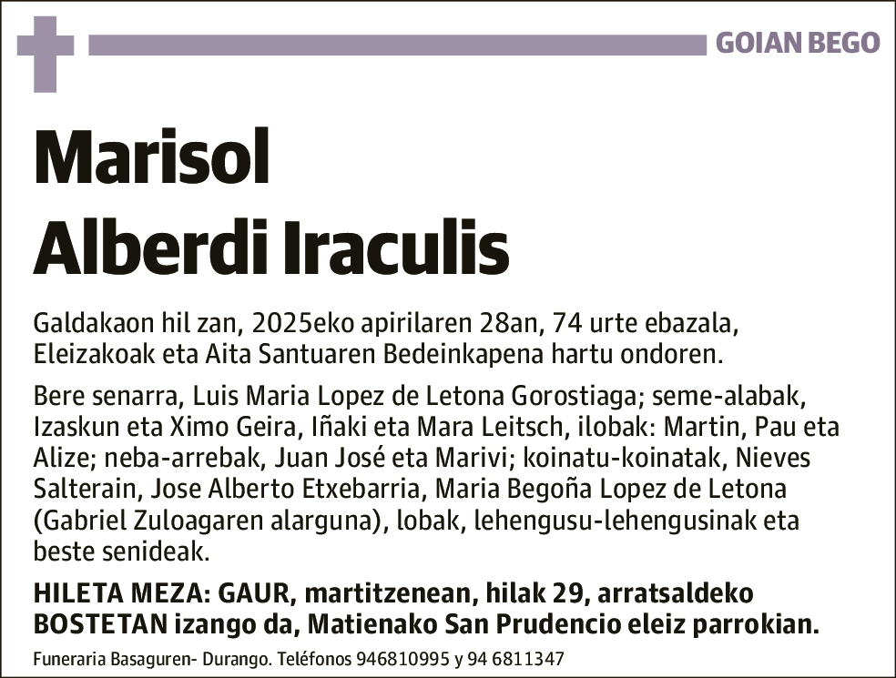 Marisol Alberdi Iraculis