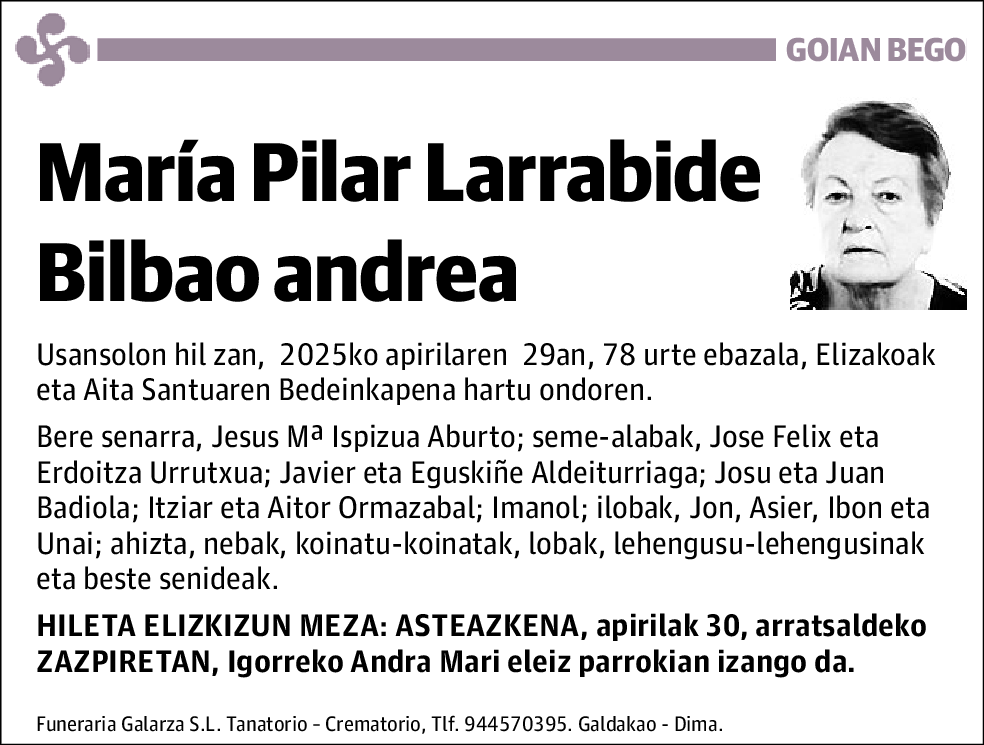 María Pilar Larrabide Bilbao