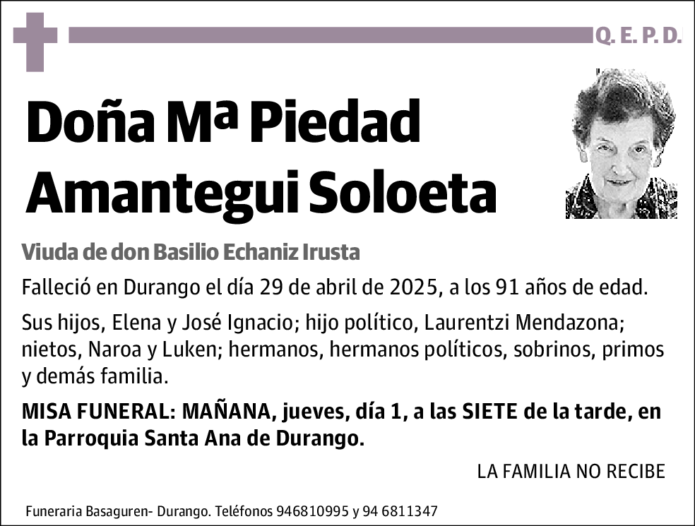 Mª Piedad Amantegui Soloeta