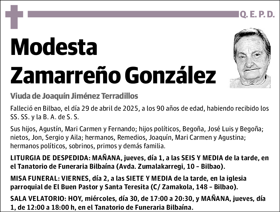 Modesta Zamarreño González