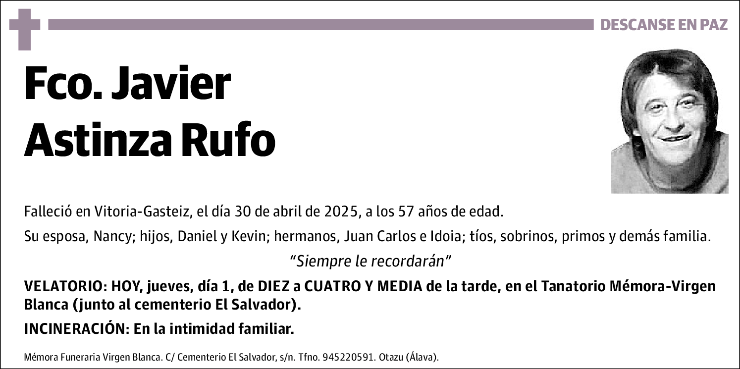 Francisco Javier Astinza Rufo