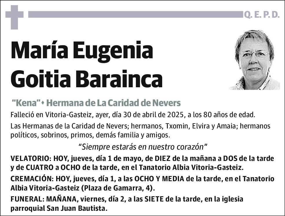 María Eugenia Goitia Barainca