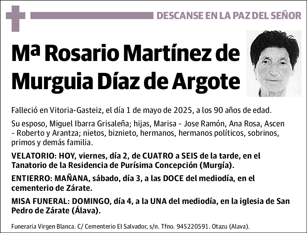 María Rosario Martínez de Murguia Díaz de Argote