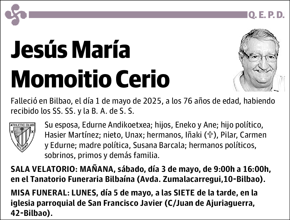Jesús María Momoitio Cerio
