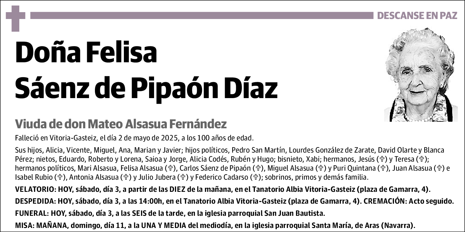 Felisa Sáenz de Pipaón Díaz