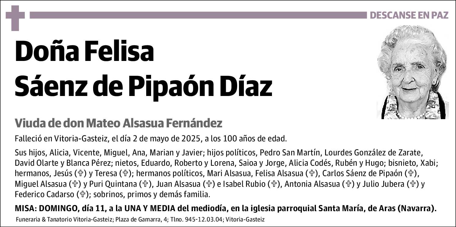 Felisa Sáenz de Pipaón Díaz